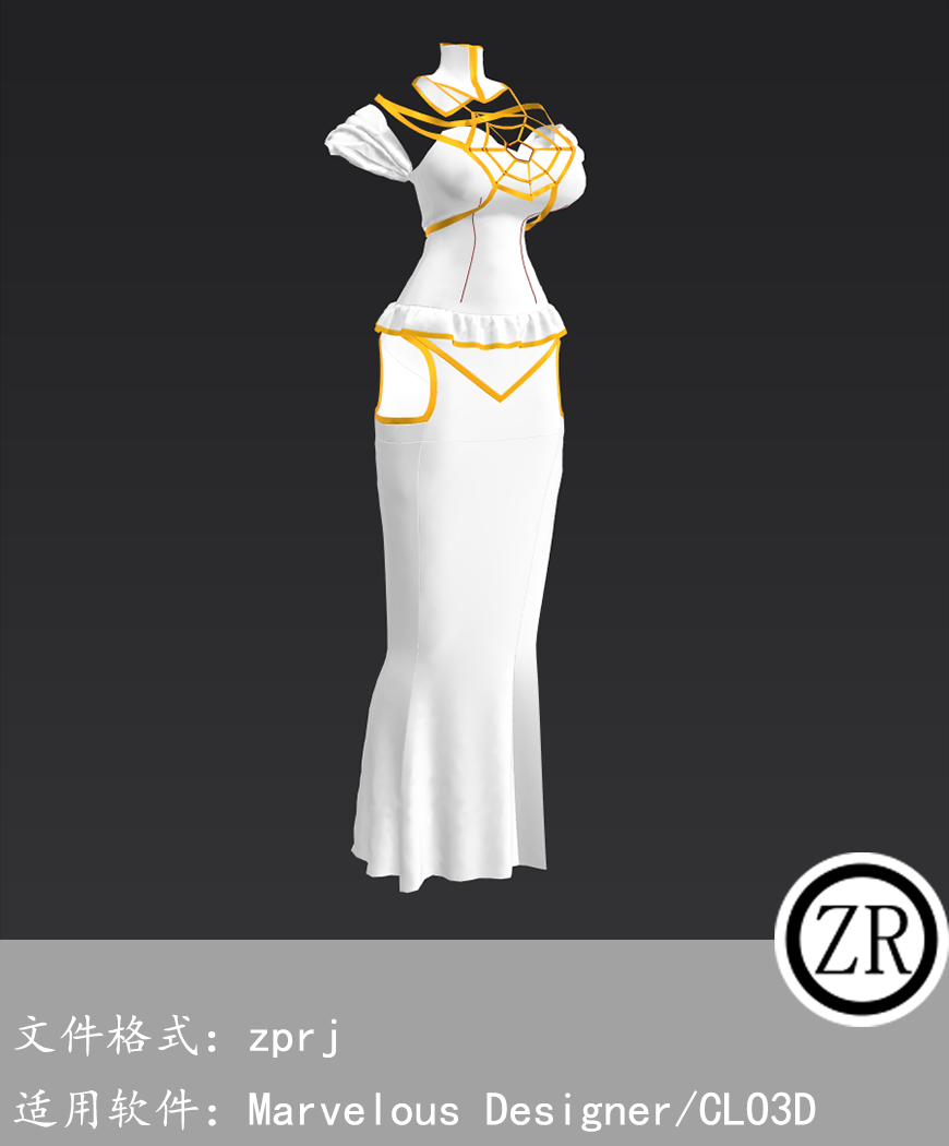 CLO3D/Marvelous Designer 古装 M366