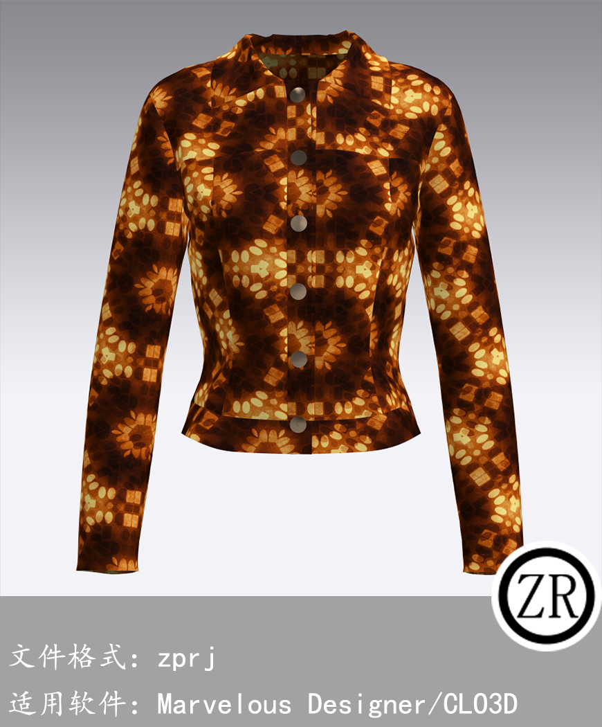 CLO3D/Marvelous Designer  外套服装 M37