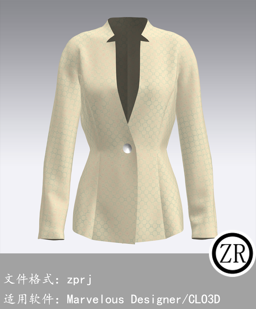 CLO3D/Marvelous Designer  外套服装 M39