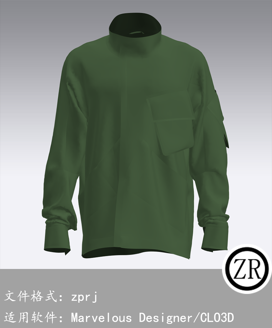 CLO3D/Marvelous Designer  外套服装 M40