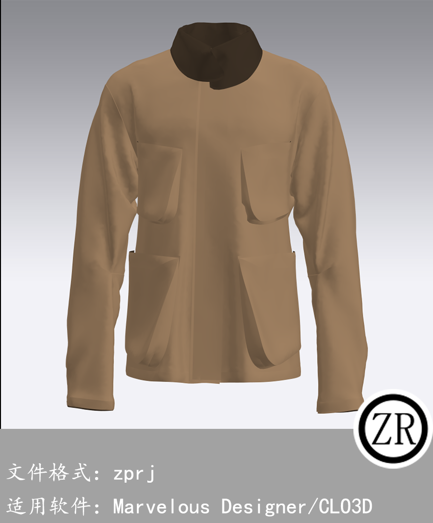 CLO3D/Marvelous Designer  外套服装 M41