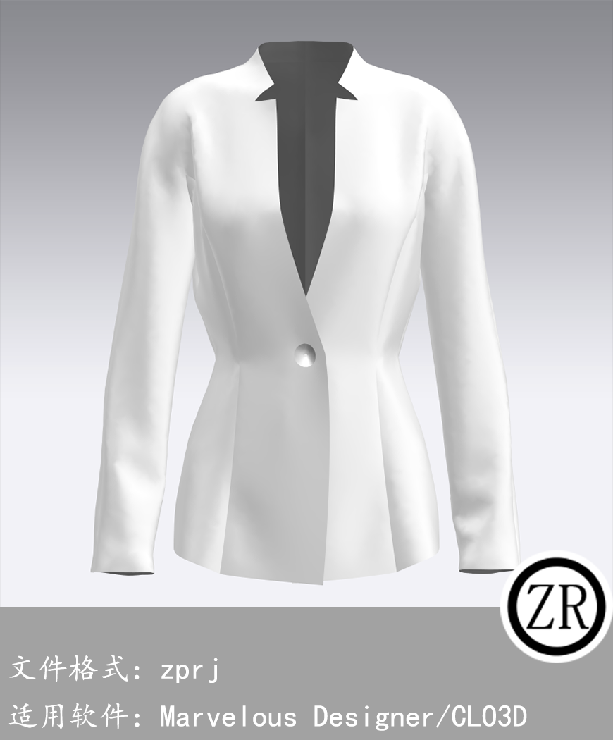 CLO3D/Marvelous Designer  外套服装 M44