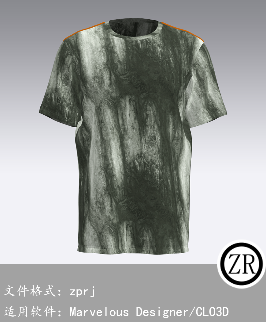 CLO3D/Marvelous Designer  无领衫服装 M50