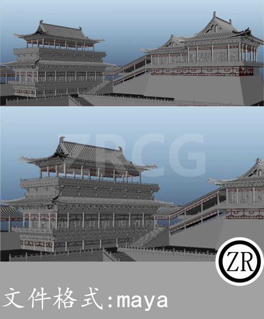 高精度场景模型 白模