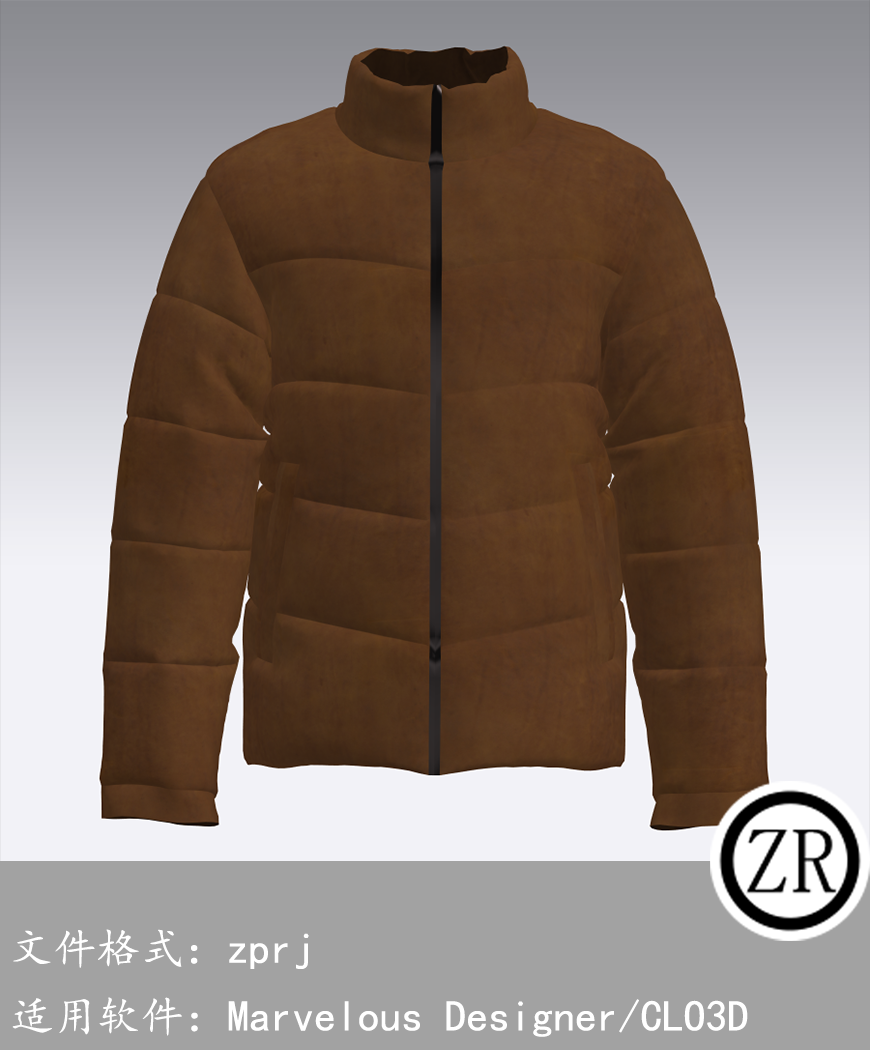 CLO3D/Marvelous Designer  棉服服装 M62