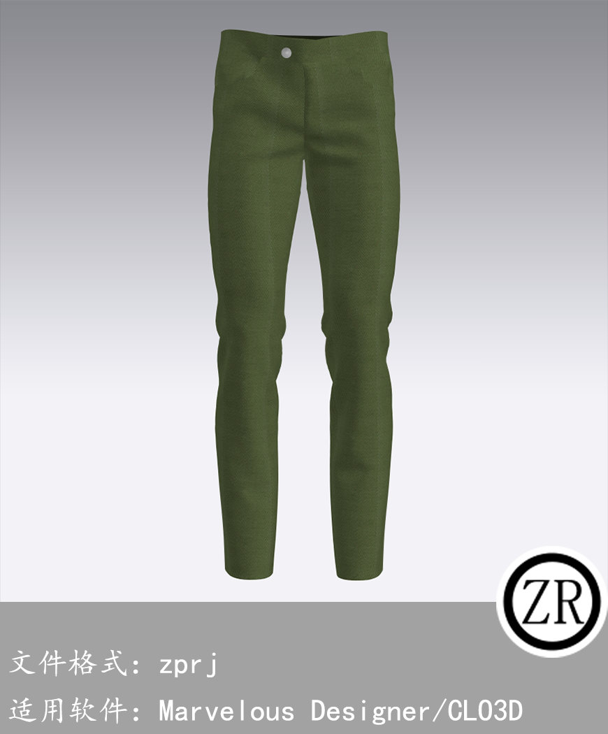 CLO3D/Marvelous Designer  裤子服装 M64