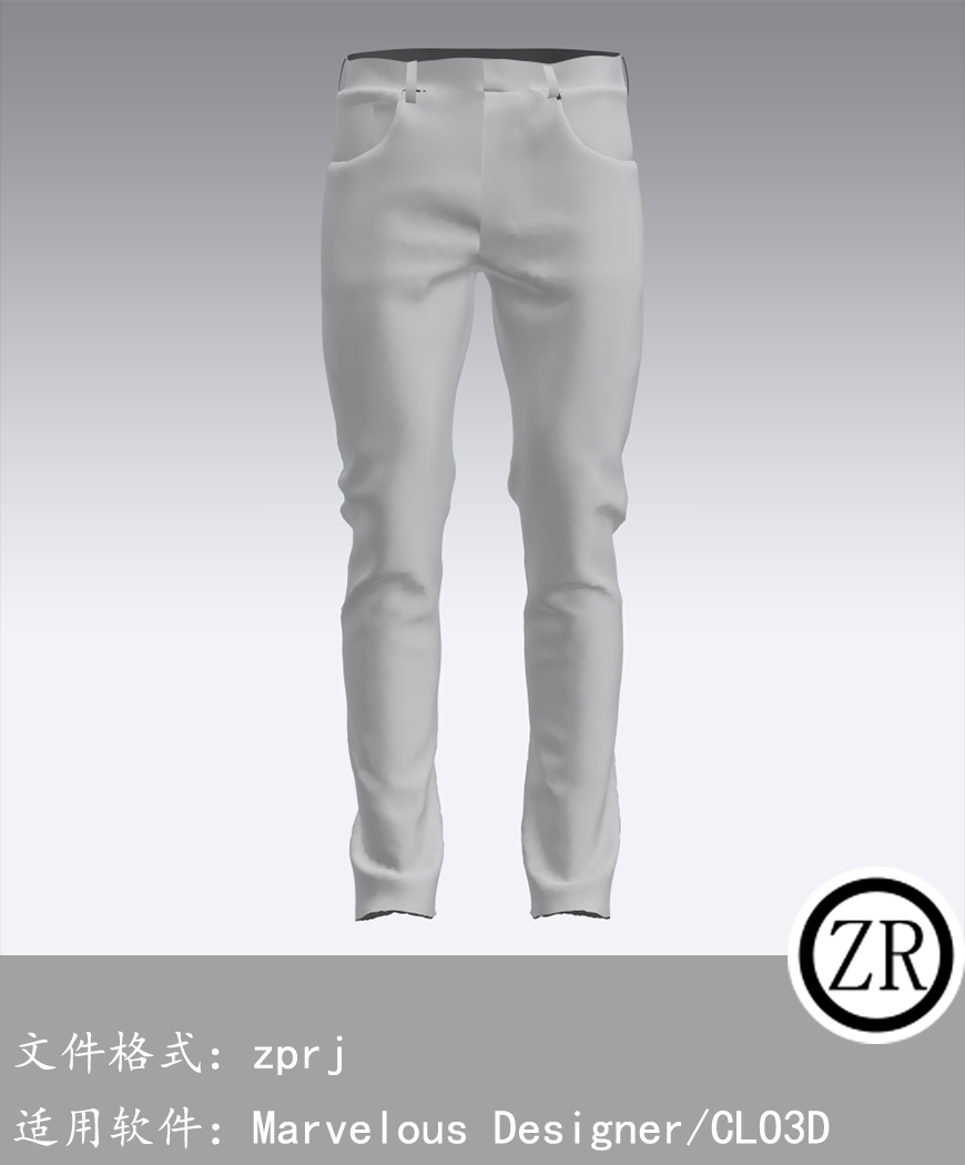 CLO3D/Marvelous Designer  裤子服装 M65