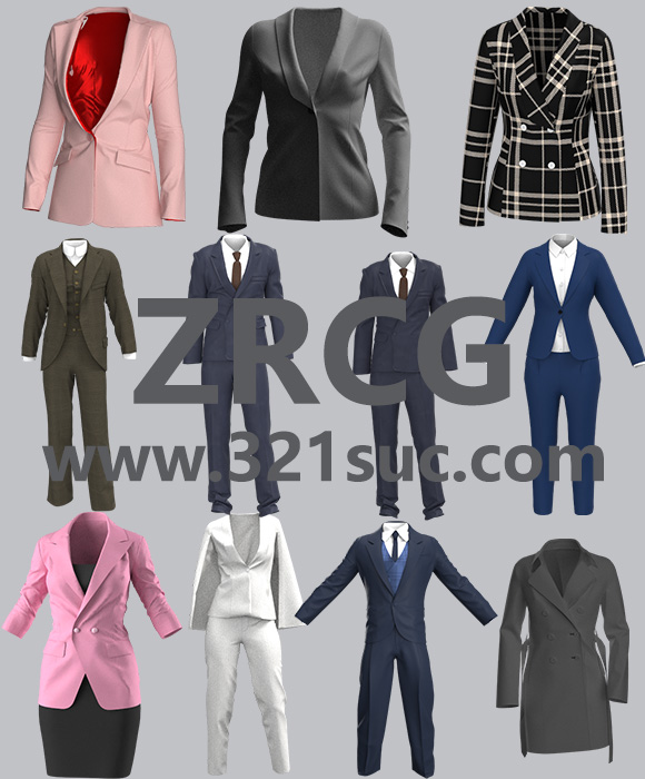 28款男女士西服套装外套衬衫领带裙子职业装