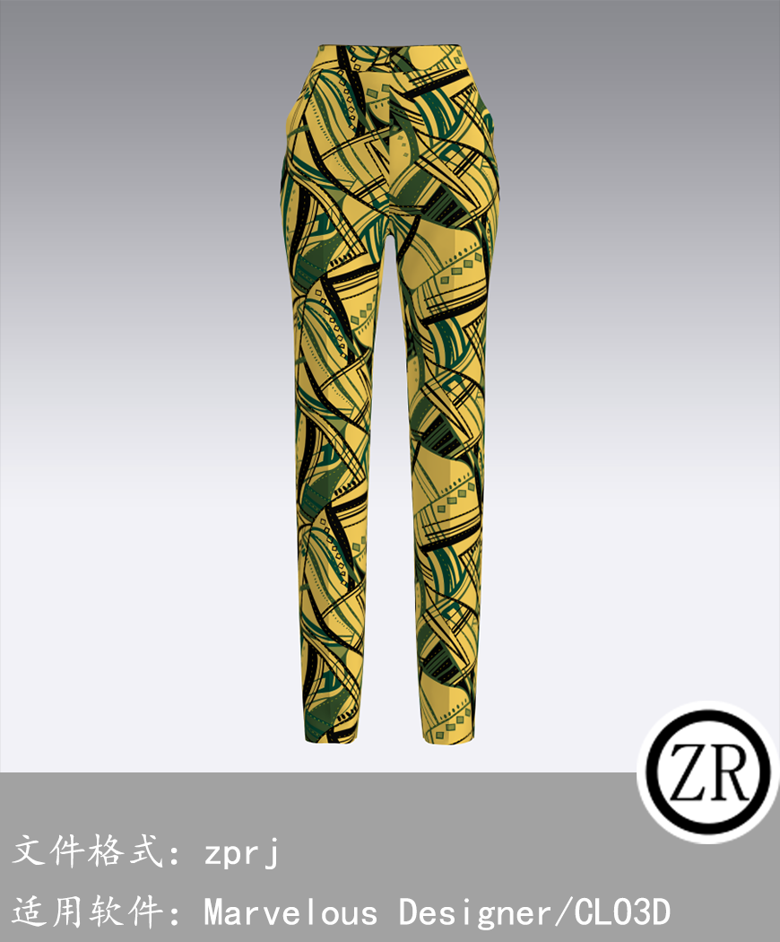 CLO3D/Marvelous Designer  裤子服装 M70