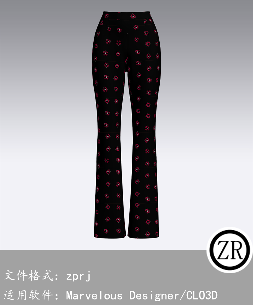 CLO3D/Marvelous Designer  裤子服装 M71