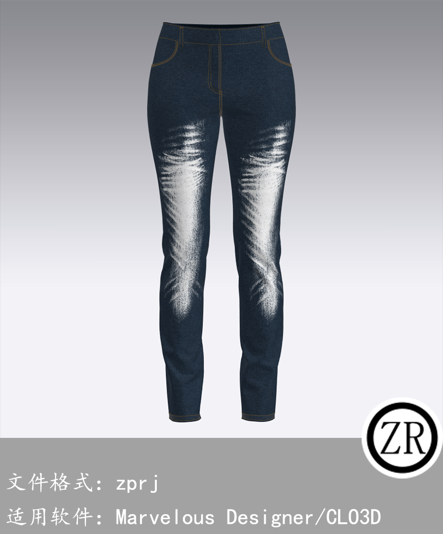 CLO3D/Marvelous Designer  裤子服装 M76