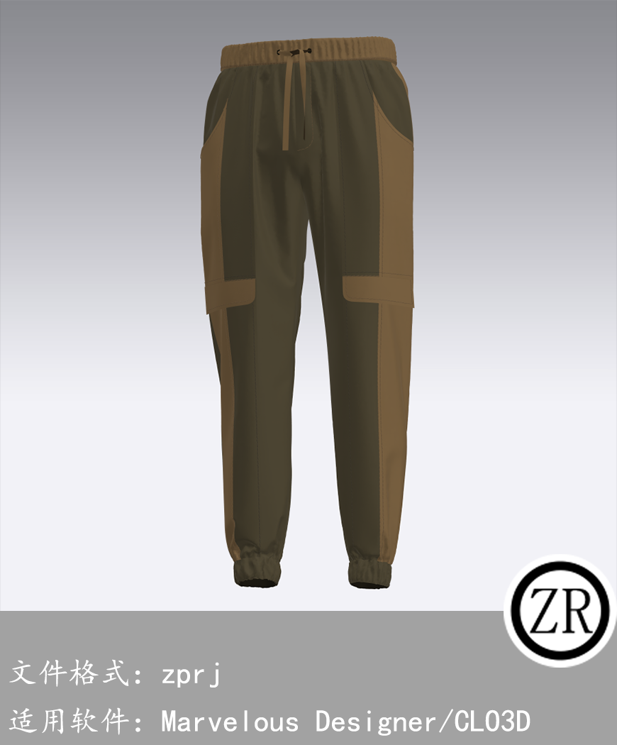 CLO3D/Marvelous Designer  裤子服装 M78