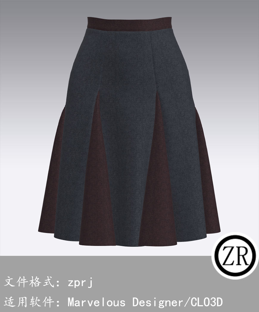 CLO3D/Marvelous Designer  裙子服装 M79