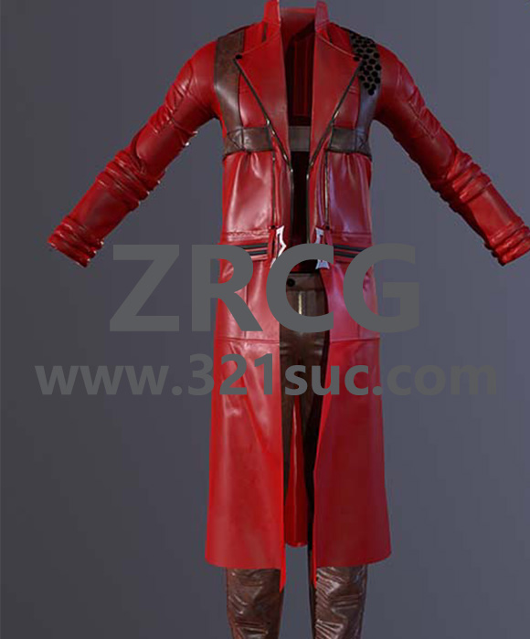 MD服装CLO素材--男士皮革风衣