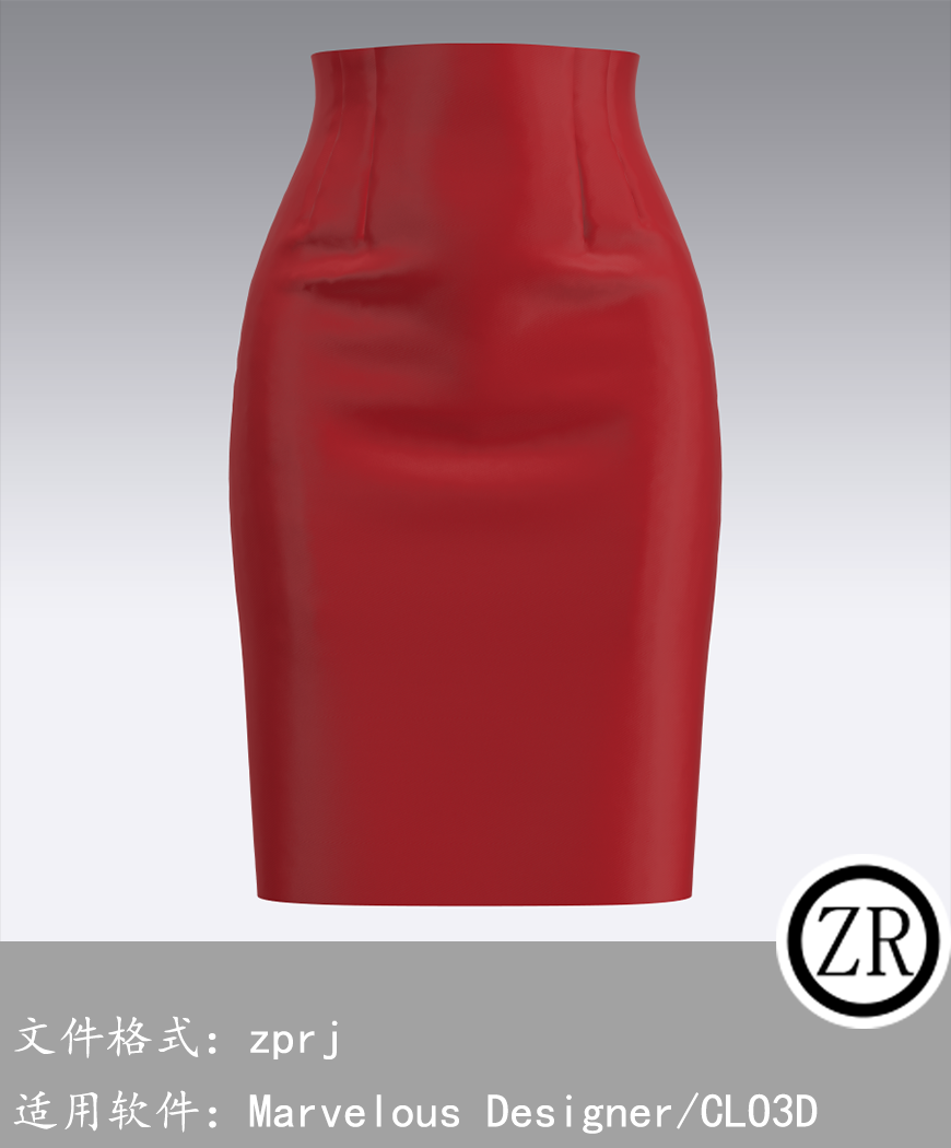 CLO3D/Marvelous Designer  裙子服装 M84