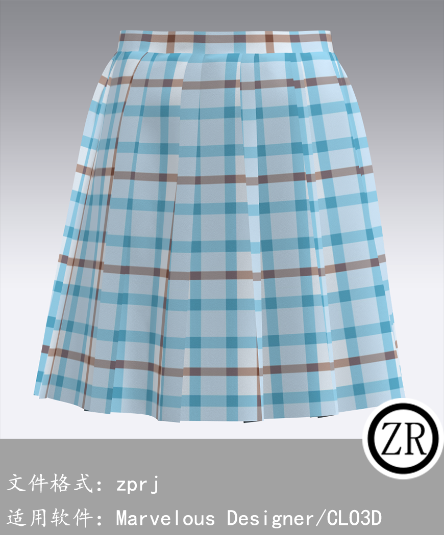 CLO3D/Marvelous Designer  裙子服装 M89