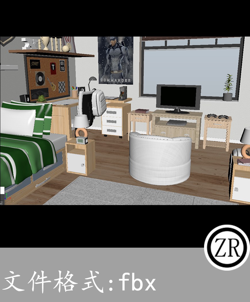 卧室有贴图-场景18