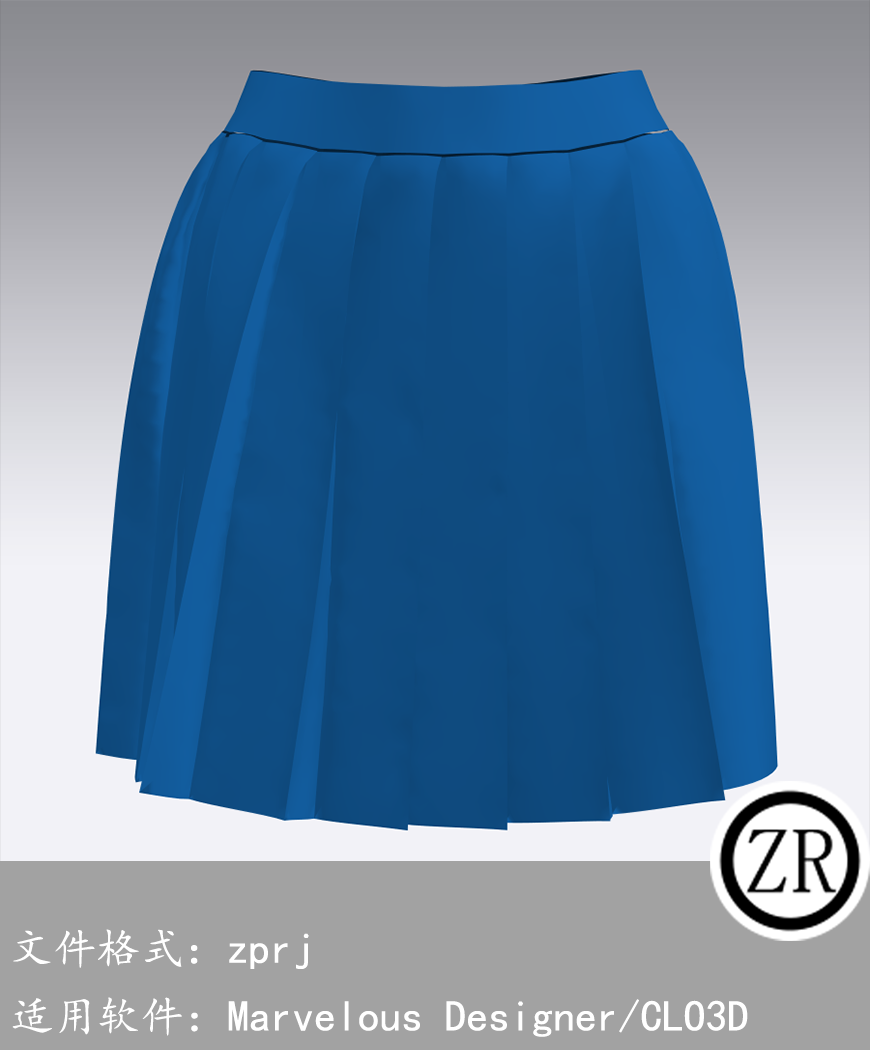 CLO3D/Marvelous Designer  裙子服装 M92