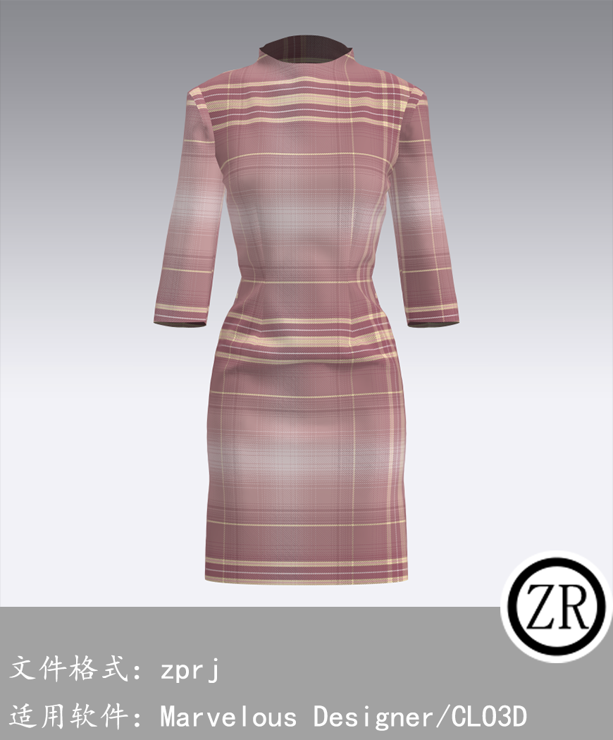 CLO3D/Marvelous Designer  连衣裙服装 M95