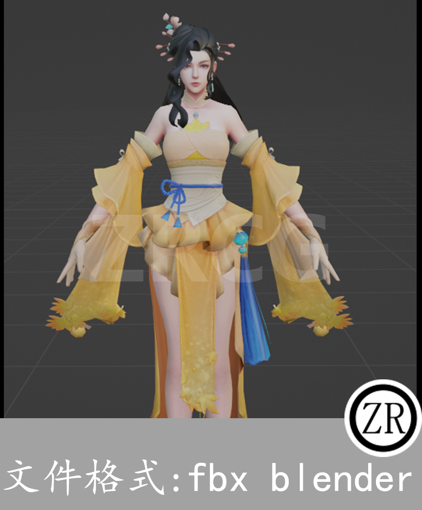 无骨骼有贴图游戏角色模型