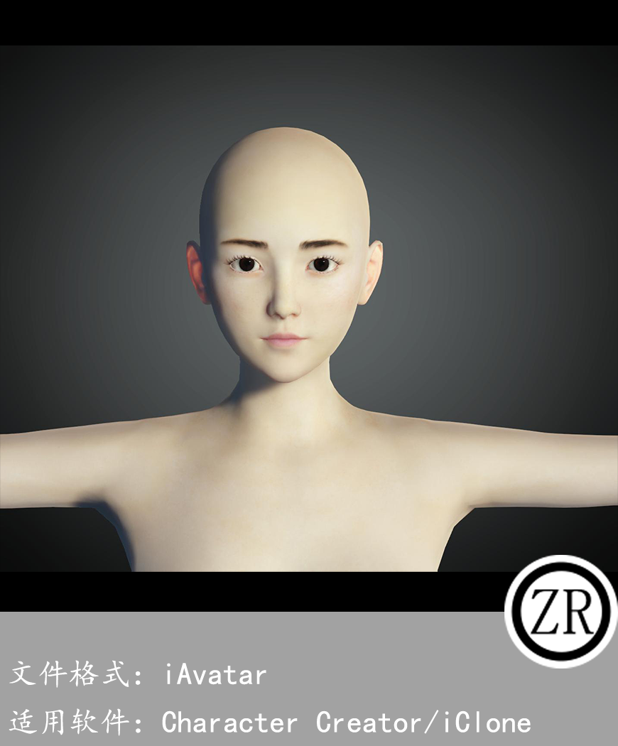 CC女性人物模型C165