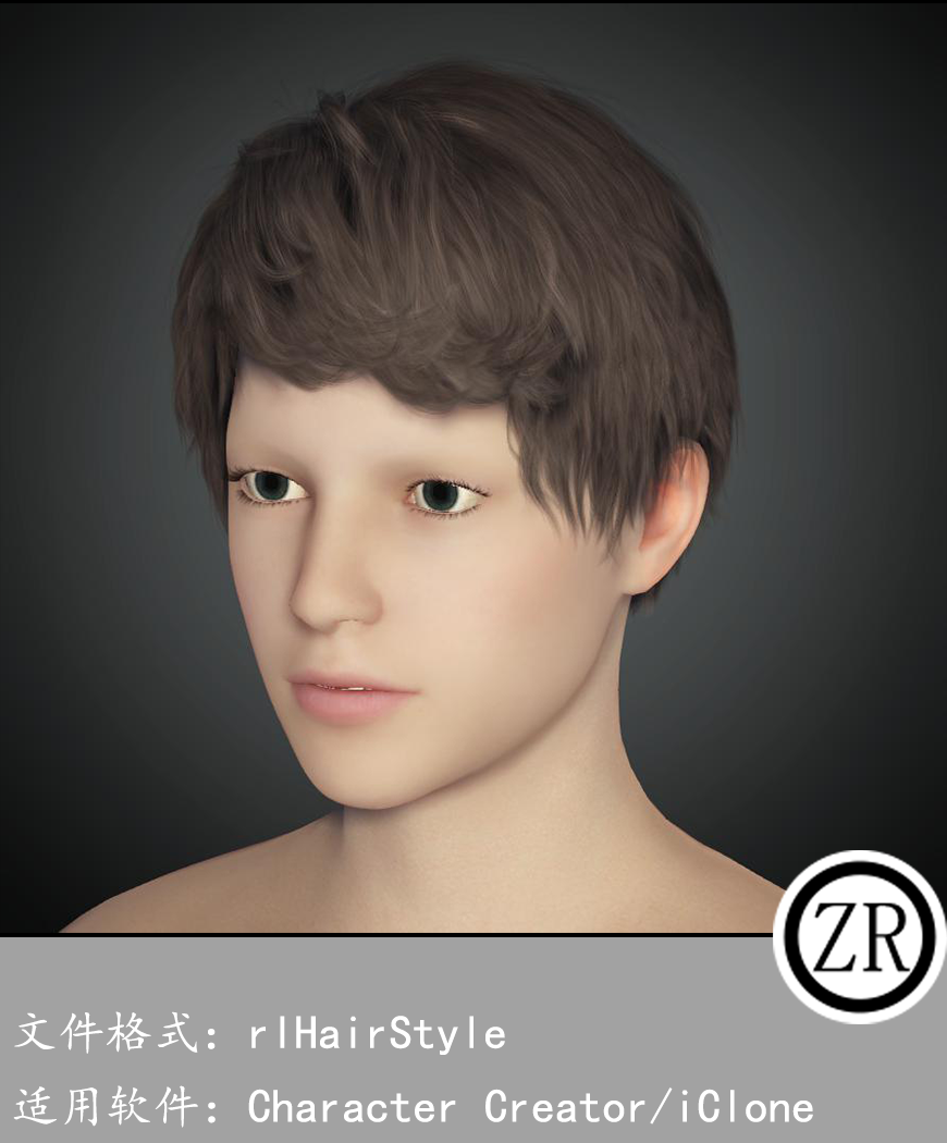 CC男性头发模型C251