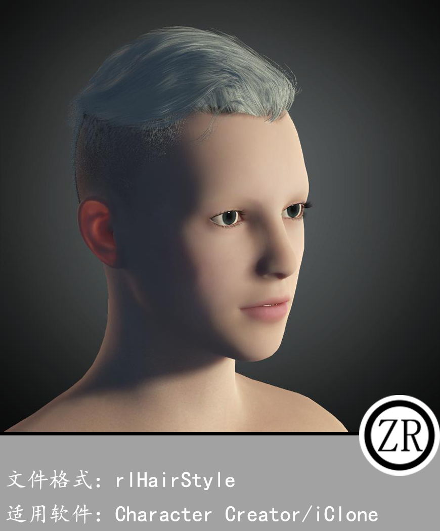 CC男性头发模型C252