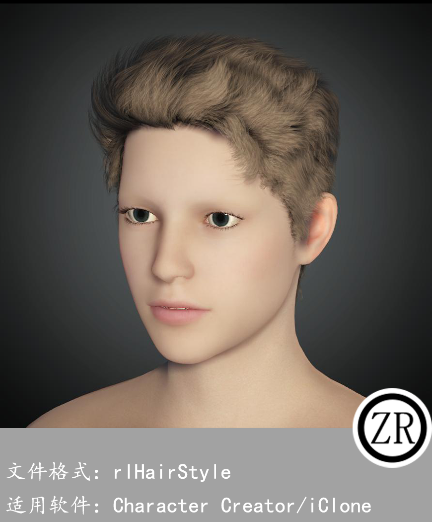 CC男性头发模型C254