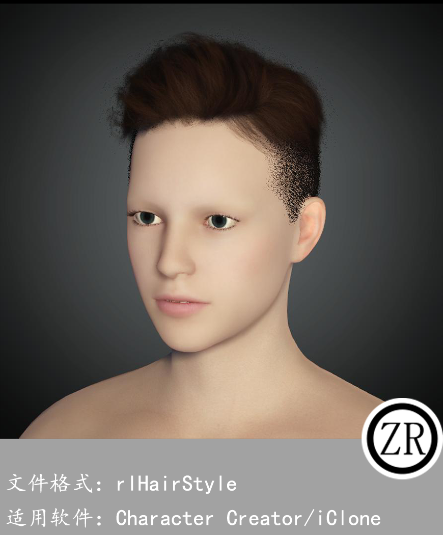 CC男性头发模型C256