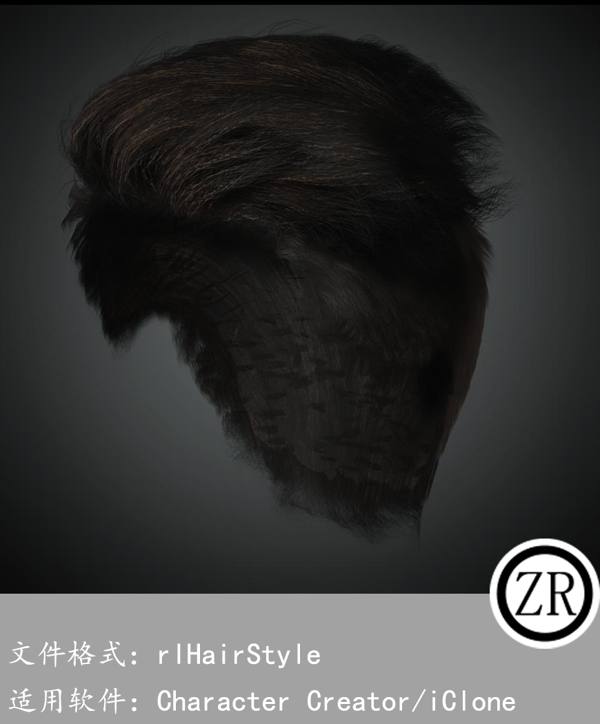 CC男性头发模型C263