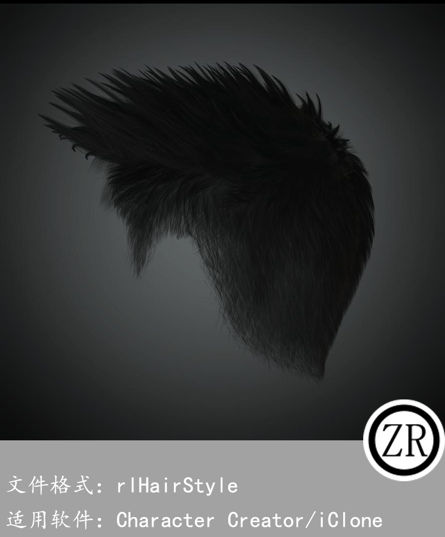 CC男性头发模型C265