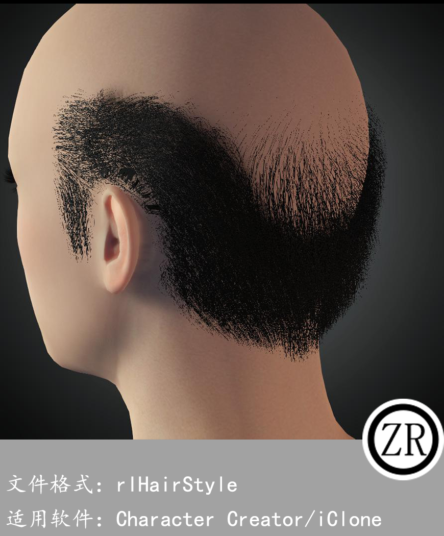 CC男性头发模型C269