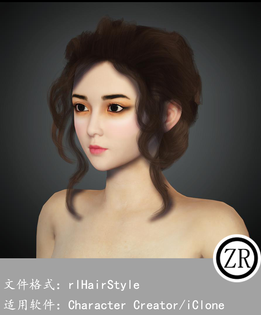 CC女性头发模型C302