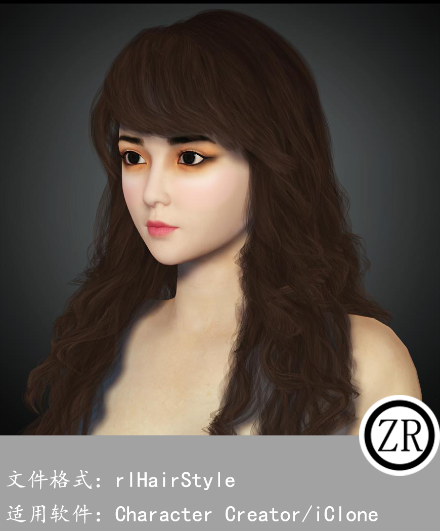 CC女性头发模型C307