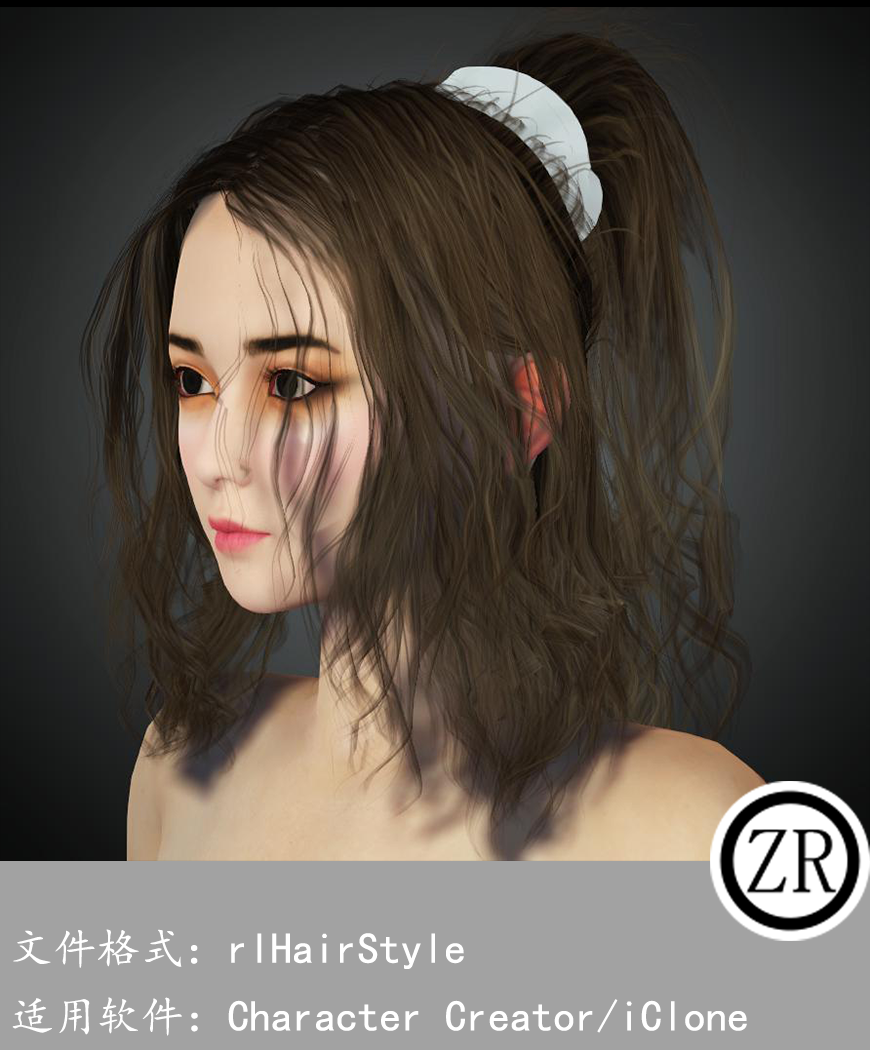 CC女性头发模型C322