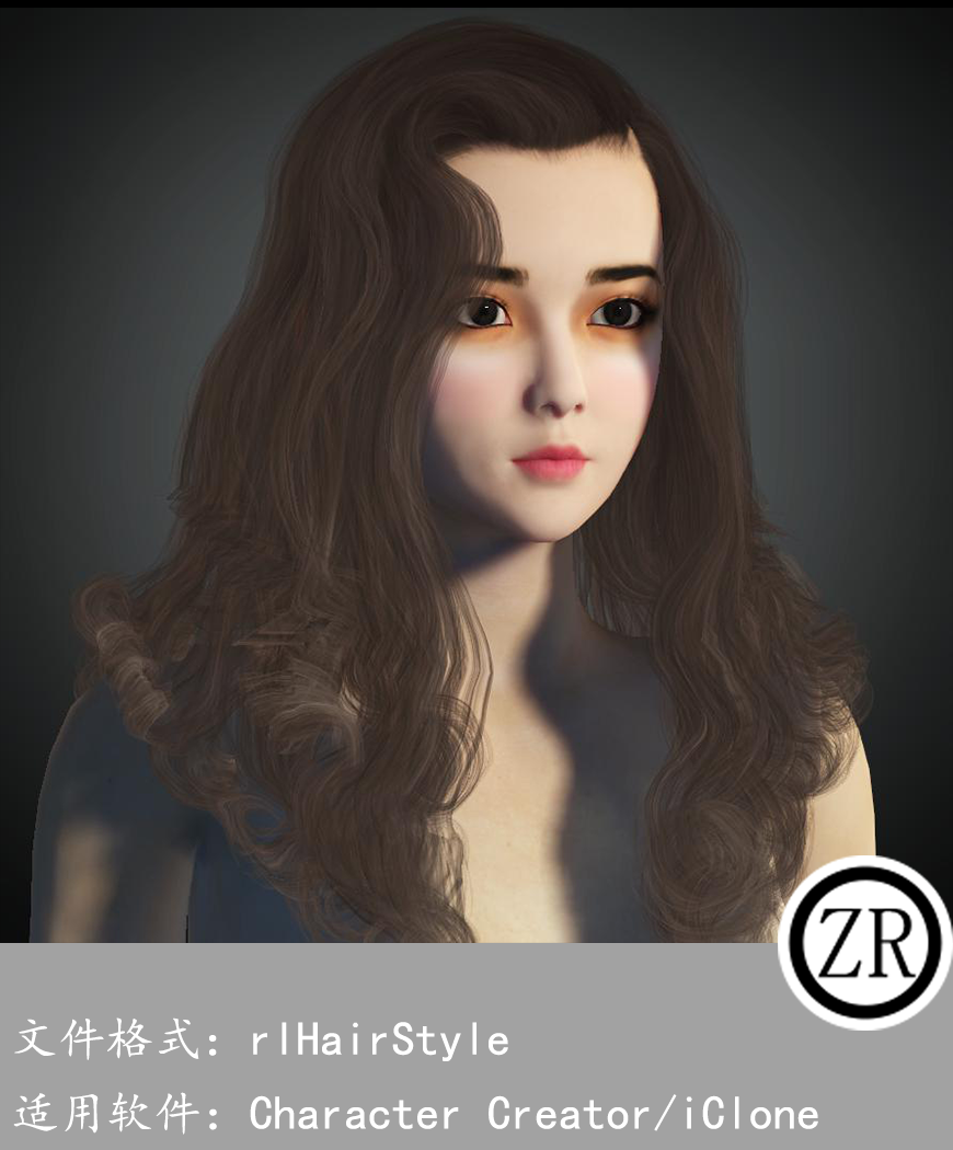 CC女性头发模型C323