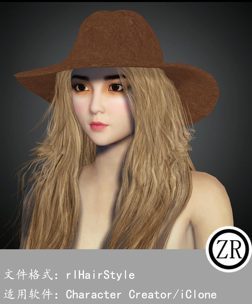 CC女性头发模型C338