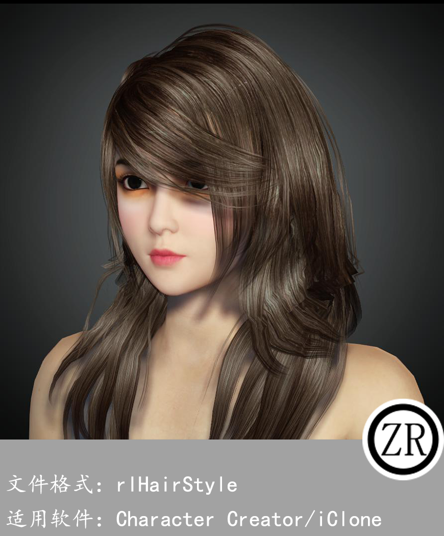 CC女性头发模型C358