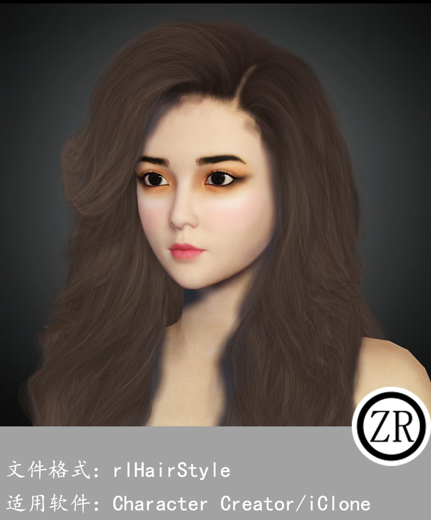 CC女性头发模型C369