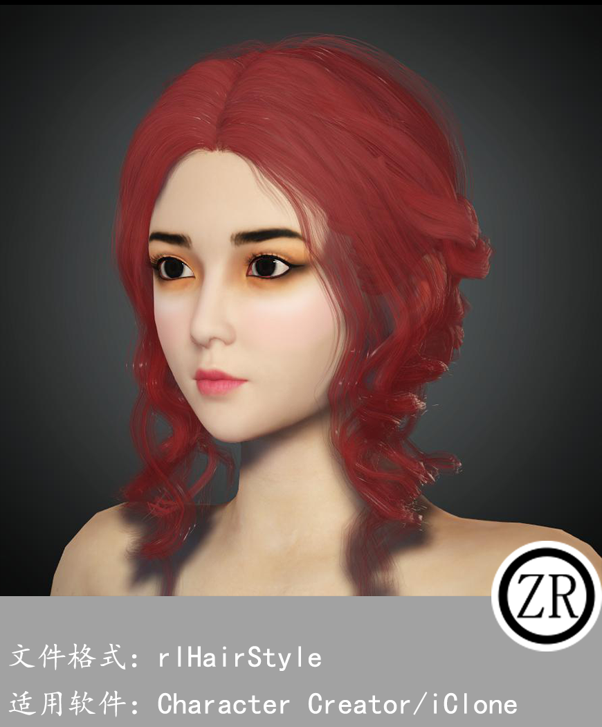 CC女性头发模型C374