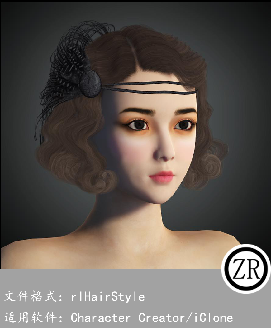 CC女性头发模型C377