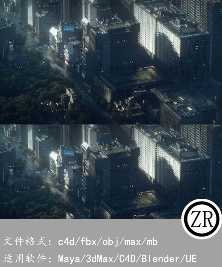 新东京建筑城市高楼大厦建筑3d模型Kitbash3D – Neo Tokyo 2