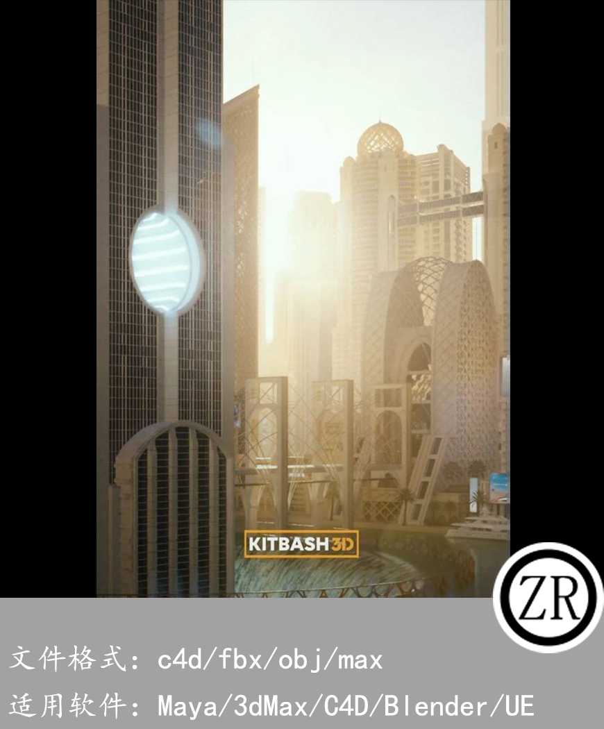 迪拜建筑模型包Kitbash3D-Neo Dubai