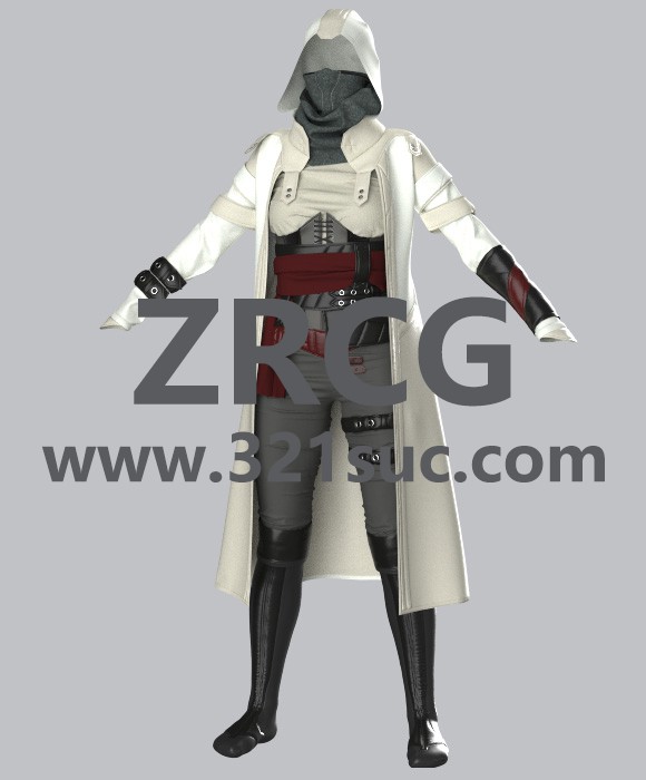 MD服装CLO素材--女性赛博朋克科幻套装