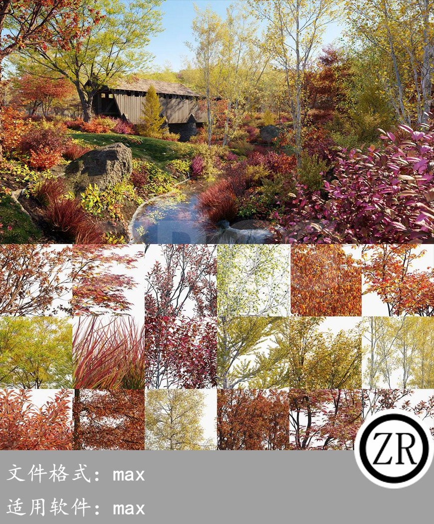 秋季植物 Globe Plants – Bundle 20 Autumn Plants