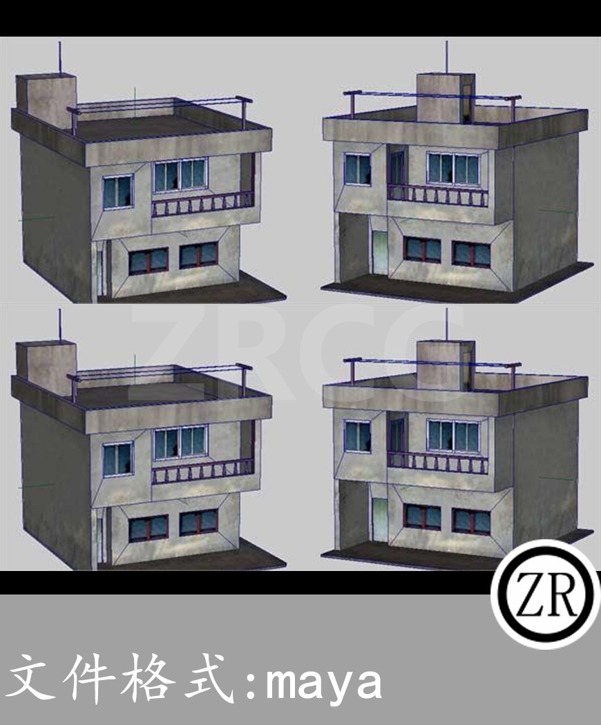 普通居民小楼房 白模