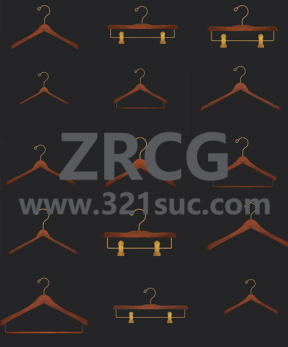 18个md clo3d服装配饰衣架