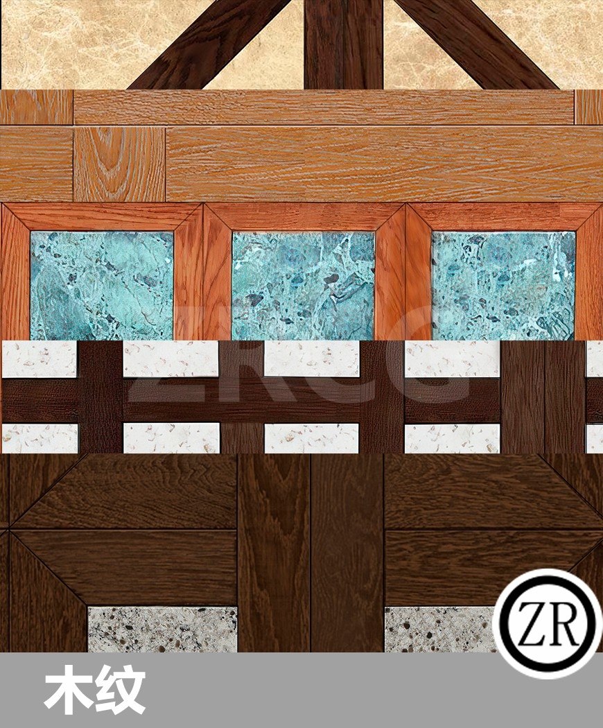 20套 组合镶木地板石材