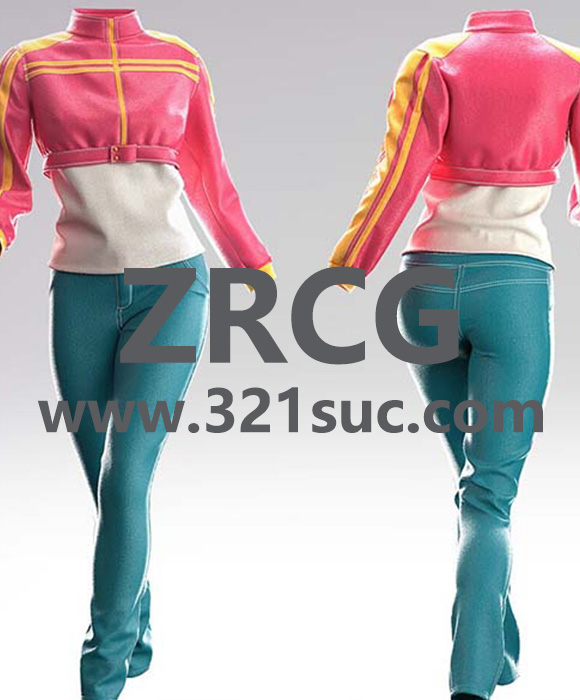 MD服装CLO素材--5款女性休闲运动套装